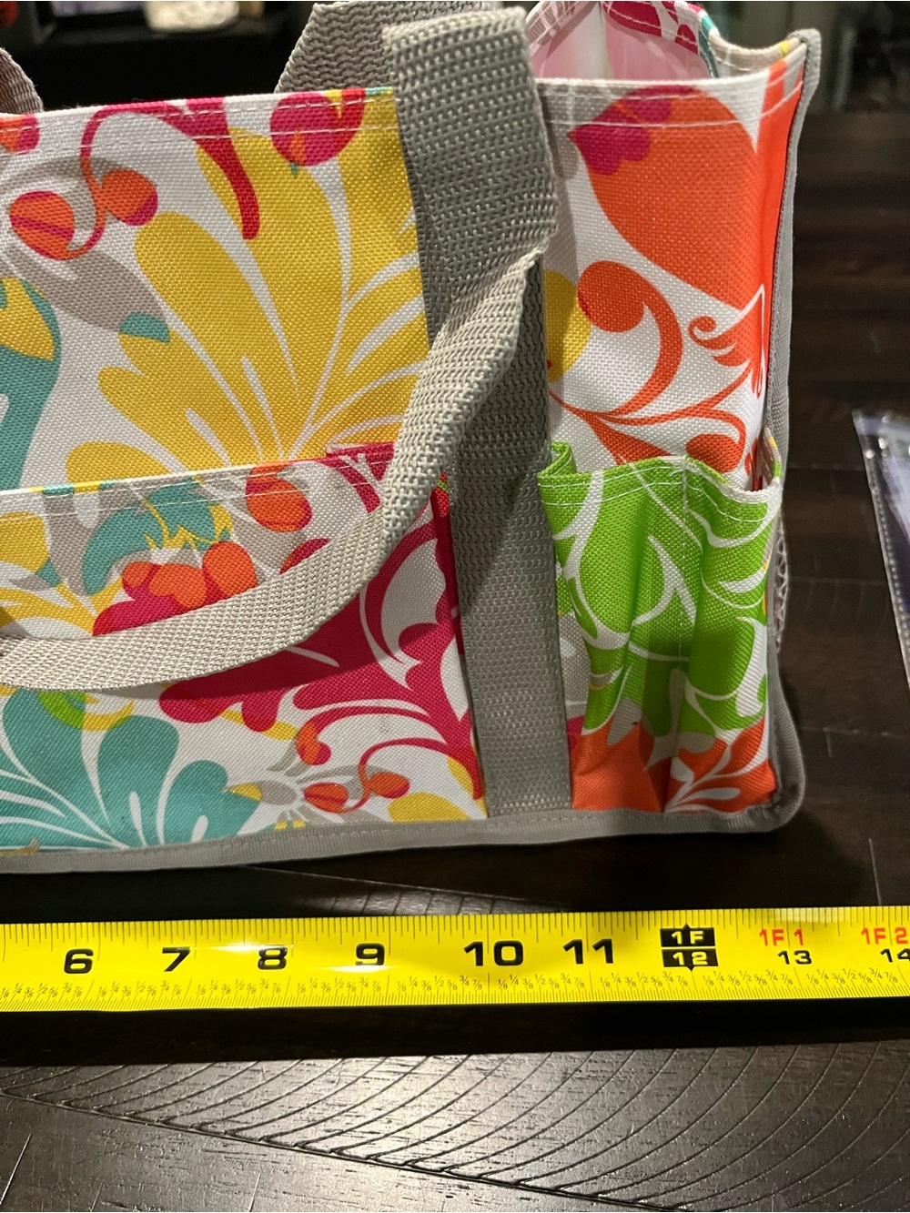 Thirty One Keep it Caddy Mini Organizers Picnic Storage Tote Island Damask 13” - Picture 2 of 9